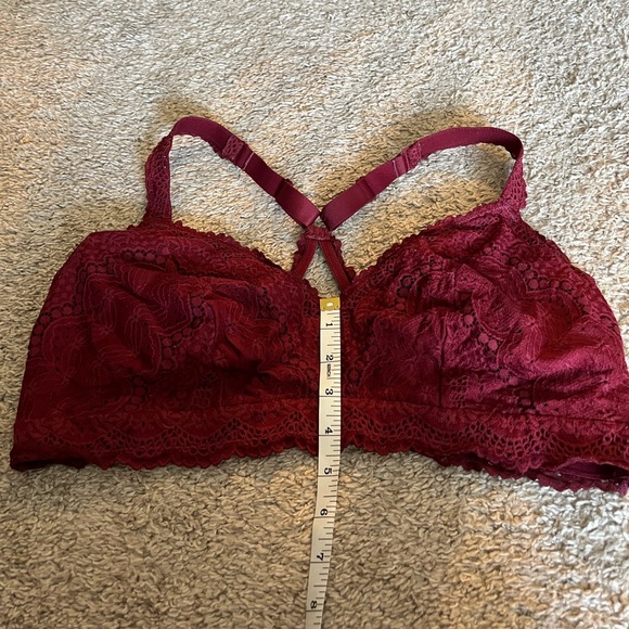 Auden Burgundy Bralette Size 2x - Picture 3 of 7